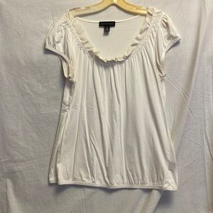 INC International Concepts Women’s XL Cap Sleeve White Knit Top